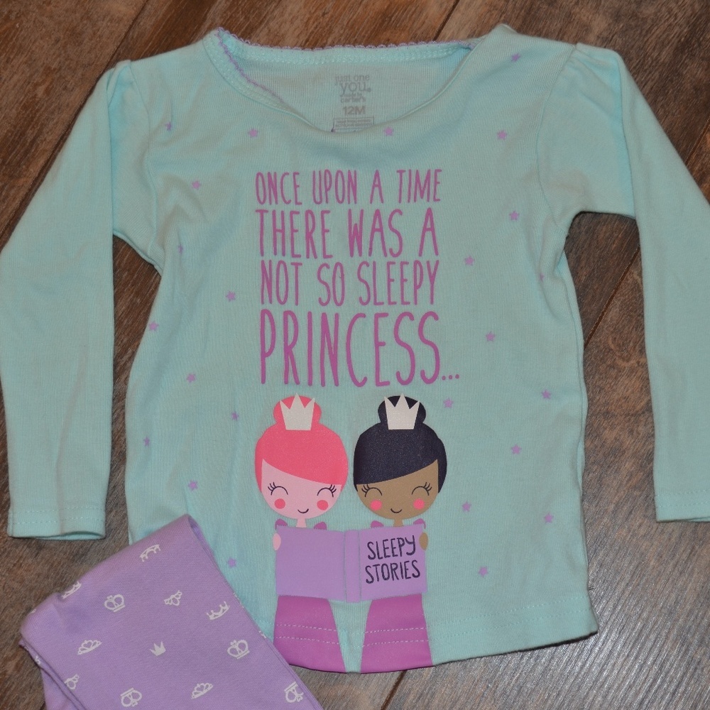 12M Carter's Princess PJ's - Picture 4 of 5